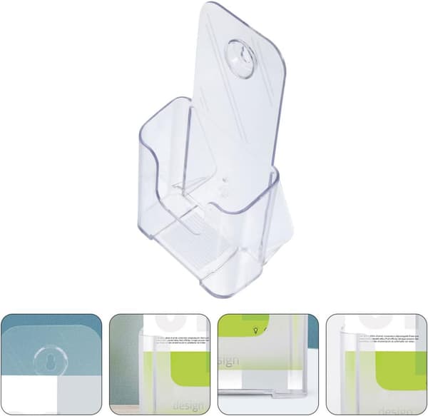 Solid konstruktion Plastfilhållare Väggmonterad Broschyrhållare för Böcker Tidningar Magasin