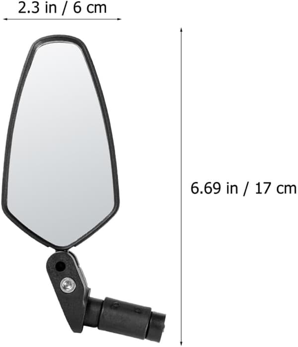 2st Cykelbackspeglar Styre Backspeglar Reflektorspeglar med Vikbar Akryldesign