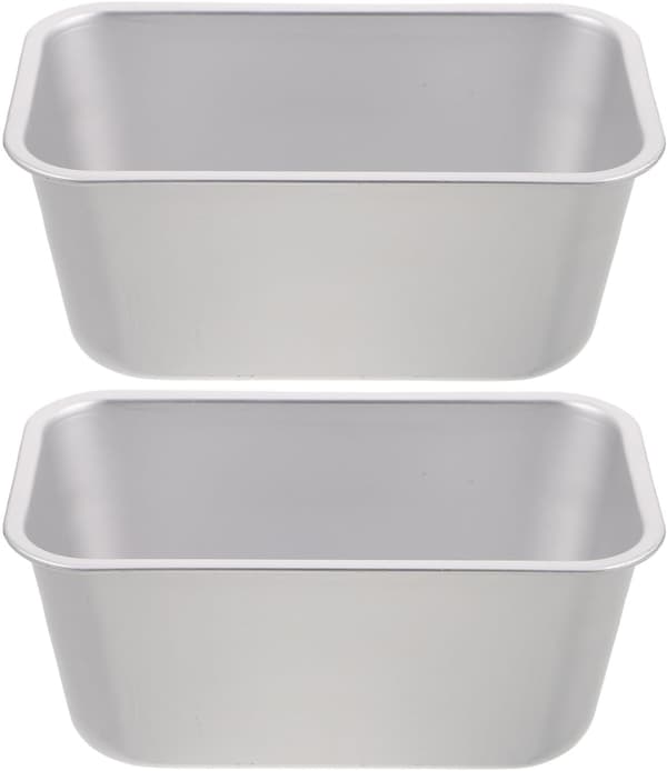 2 st rektangulära kakformar i aluminiumlegering för julmuffins och brödbakning