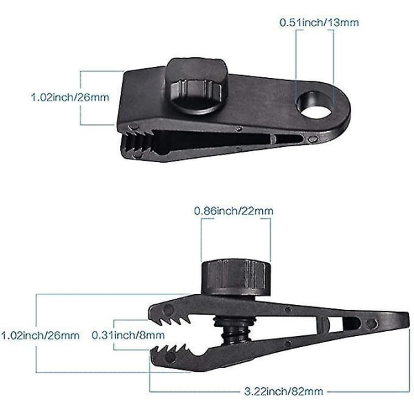 10 stk Presenning Clips Heavy Duty Telt Clips