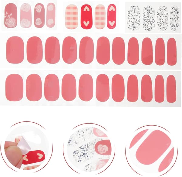 20 ark fuld wrap neglestrips selvklæbende neglelakstrips gradient manicure til kvinder