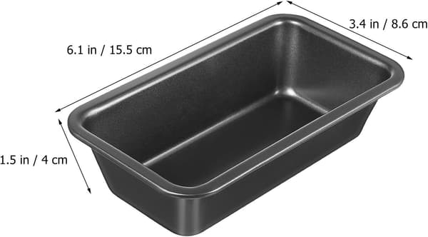 3 stk brødform toastform rektangulær karbonstål non-stick belegg solid konstruksjon sikker