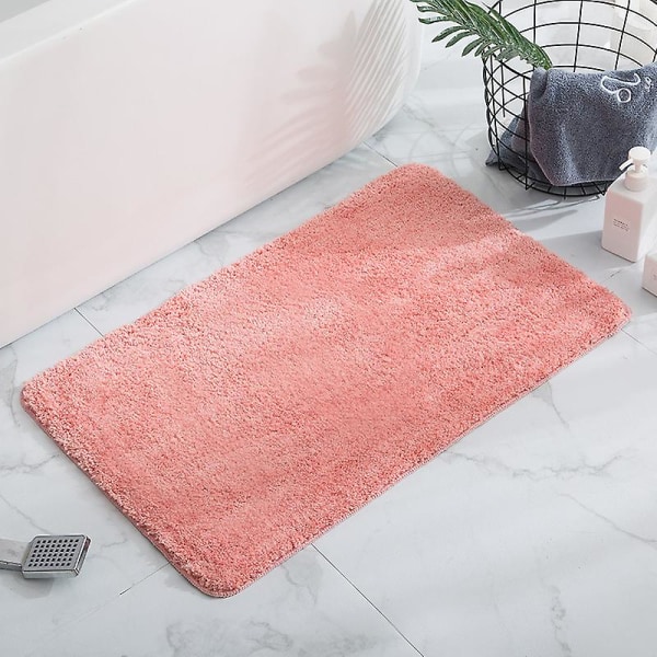 Kylpyhuoneen Matto Liukumaton Kylpyhuoneen Matto Veden Imeytyvä Pehmeä Mikrokuitu Karvainen Kylpyhuoneen Matto Pink 50*80CM