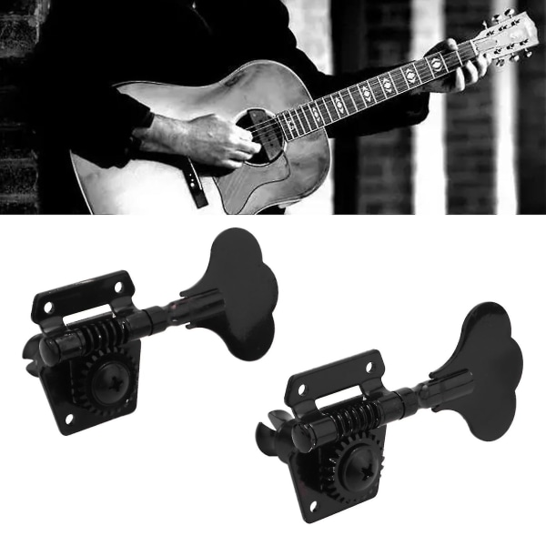 5 stk Gitartilbehør Vintage Open Bass Gitar Stemmeskruer Maskinhoder Stemmeskruer Svart 1l4r For