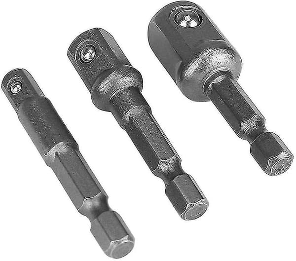 Skruvmejselbits 1/4\" 3/8\" 1/2\" Drivadapter Hexnyckel Krom Vanadium Stål Socket Adapter