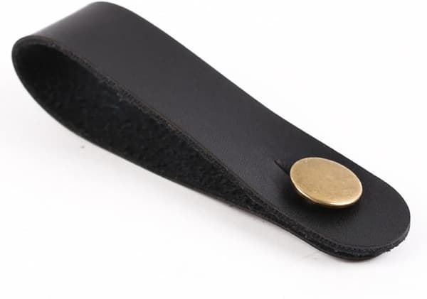 Gitar Stilig og Solid Tilbehør 3 stk Holder Lærreim Hals med Knapp Sikker Lås