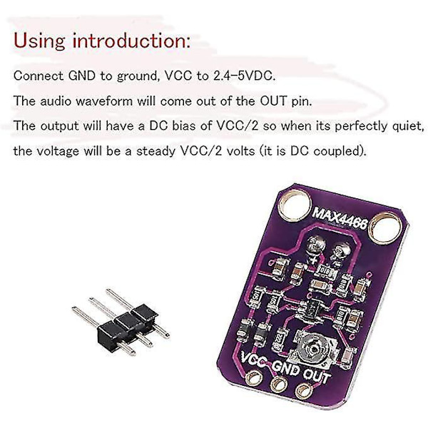 3 st Electret Mikrofonförstärkare Max4466 Modul Gy