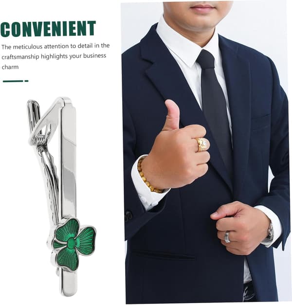 Patrick's Day Shamrock Slips för män Unik irländsk design Dekorativ slipsnål