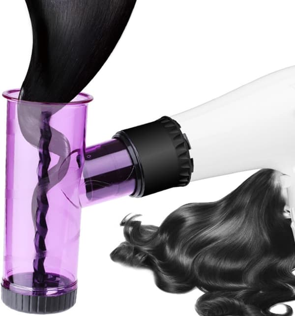 Hårtørrer Diffuser Tilbehør til Krøllet Hår Lilla Rejsevenlig Nem at Bruge Styling