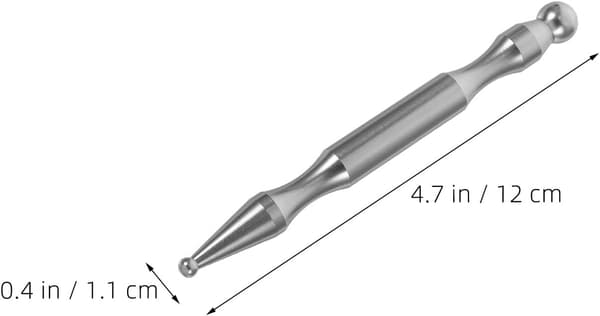 2 stk. Akupunkturpenne i rustfrit stål, punktmassageredskab, ergonomisk greb