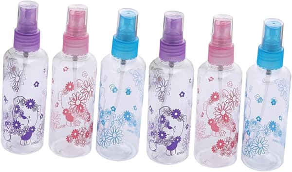 6st Påfyllningsbar Parfym Trigger Sprayflaska Dimma Plast Vattenspruta