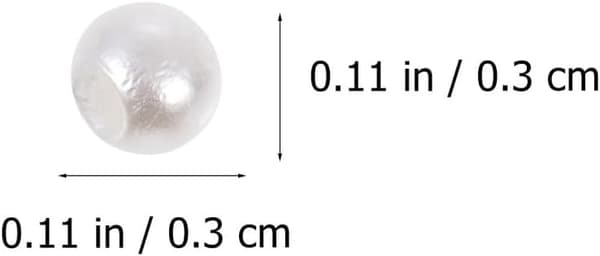 1000 stk 3 mm imiterte perleperler Dobbelthulls ABS-plastavstandsperler