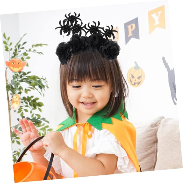 Edderkopphårbånd Halloween Hodeplagg Cosplay-rekvisitt for skummel kostymefest gutter og jenter