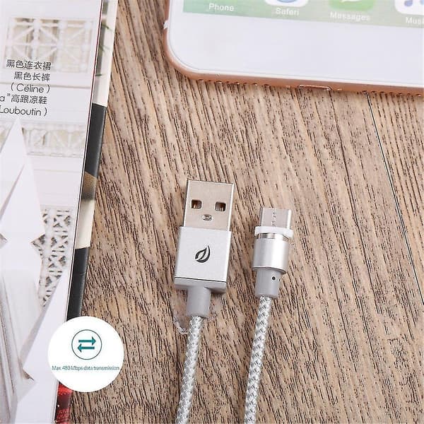 Wsken Type-C Magnetisk Anti-Trasslad Kabel Android