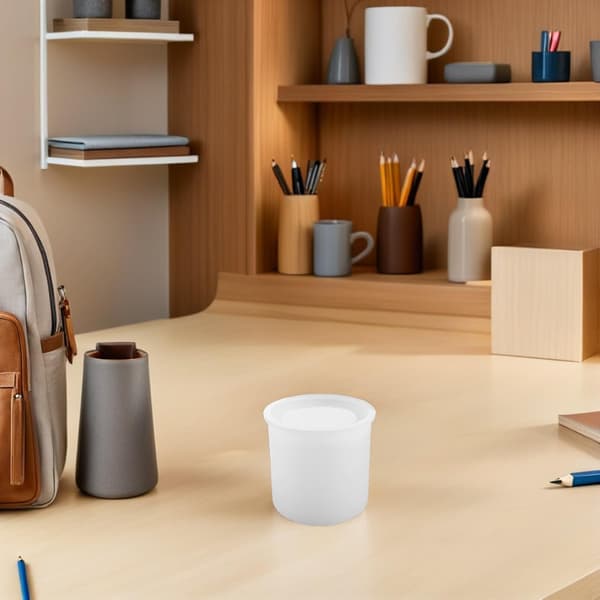 2 stk. rund silikonform for DIY pennholder og sminkeorganisering