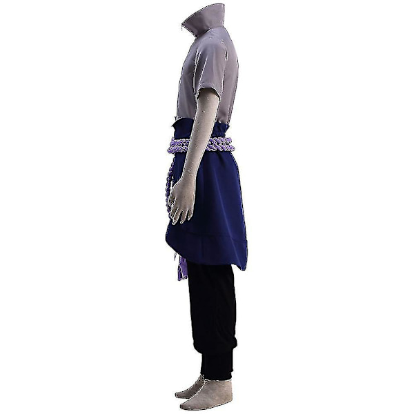 Anime Uchiha Sasuke Kostym 6:e Generationens Armé Outfit Set M