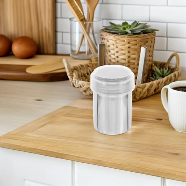 Melstrøer i rustfritt stål for dekorering av kaffe og baking, 3 stk.