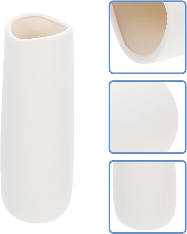 Keramisk blomvas Vit Modern blomsterarrangemangshållare Enkel