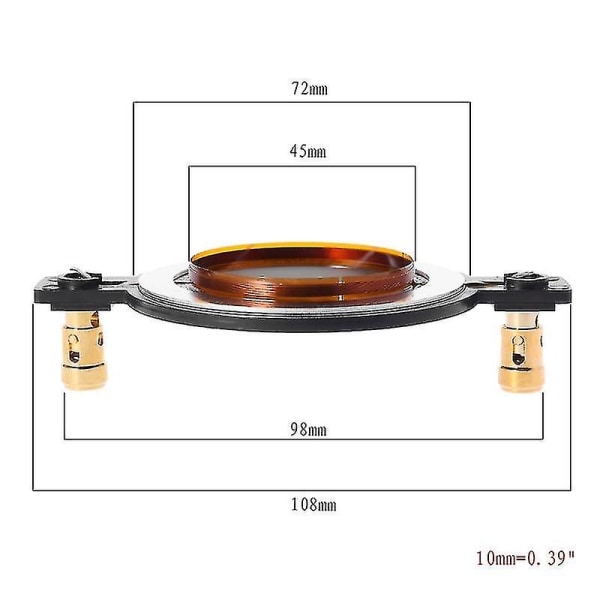 Audio Højttaler Titanium Film 44 Kerne Diskant Spole Spol Tweeter Tilbehør-yuhao