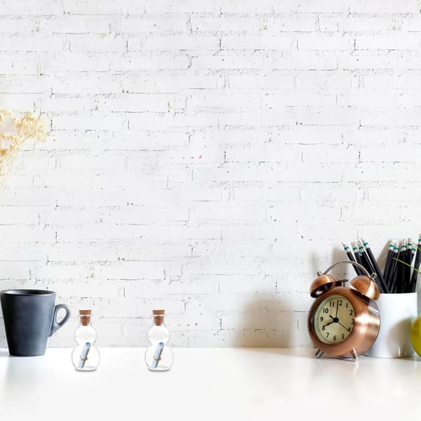 3 st kalebassformade glasflaskor med korklock, glasburkar för DIY-hantverk och konstdekoration