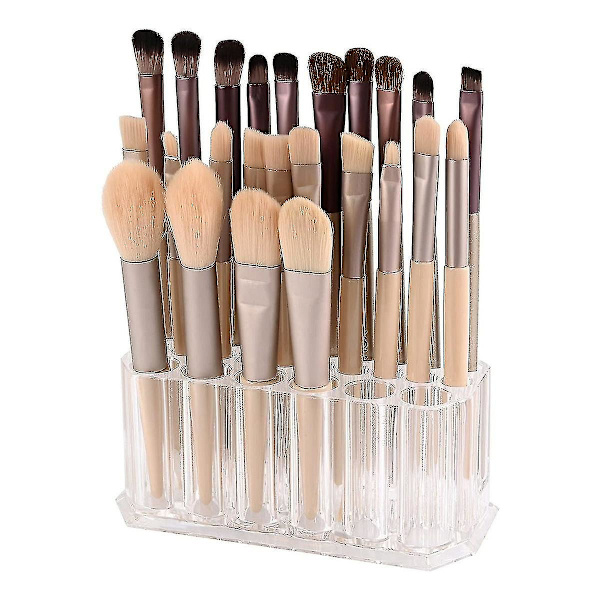 Akryl Makeupbørsteholder Opbevaring 26 Hulls Organizer