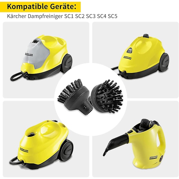 2 kpl Suuri Pyöreä Harja Karcher-Höyrypuhdistajalle