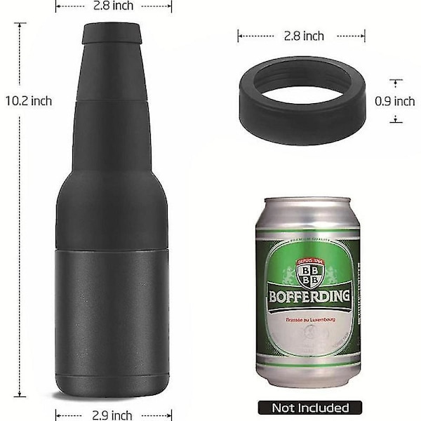 304 Rustfrit Stål Øl Køler Ølflaske 12oz Dobbelt Isoleret Svedsikker Dåser Flasker Med Åbner Blandede Drikkevarer