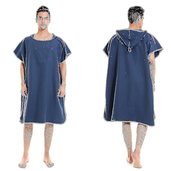 Mikrokuituhuppuinen Pyyhe Miehille ja Naisille Uimiseen, Rannalle, Matkalle, Nopea Kuivuva Vaihtotakki, Kapea Uimapyyhe, Uimahaalari, Sauna, Playa Navy blue