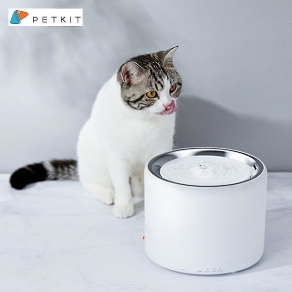 Katt Vannfontene Rustfritt Stål 1.35L Auto LED Avstengning