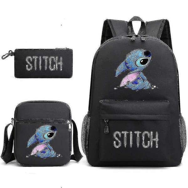 Lilo & Stitch Ryggsäck 3-pack Skolväska_x Black