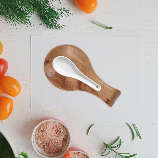 Tresleiv Tre skjeholder Rektangulær Elegant Design Rustikk Sjarm Holder Benkeplater Rene