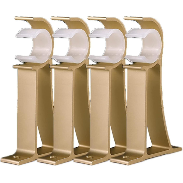 Gardinstångsbeslag i Aluminiumlegering, Enhåls, Takfäste, Takbeslag för Gardinstänger, för Duschar, Gardinstänger över Dörrar (4-pack)