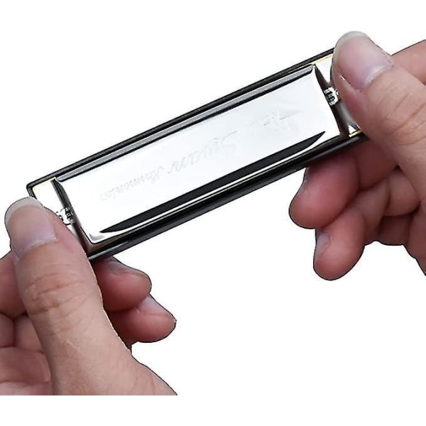 Blues Harmonica i C-tone, 10 huller, 20 toner, profesjonell fosfor