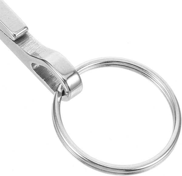 2 STK. Pengeclips i rustfrit stål og taljekarabinhage nøglering kontantholder