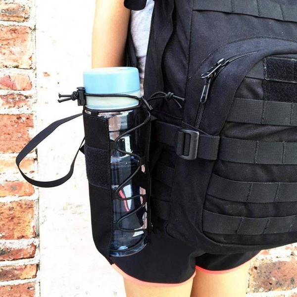 2x Flaskhållare Dryckesflaska Påse Nylon Molle Vattenflaskhållare För Cykling Löpning Utomhus-yuhao