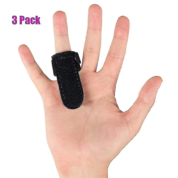 3-pak triggerfingerskinne - Støttebøjle til midterste, ring, indeks, tommelfinger og pink - udretter buet, bøjet, låst og stenoserende seneskedehindebetændelse