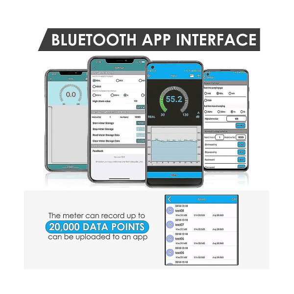 Decibelmätare Trådlös Ljud Decibelmätare Med App Data Loggning Ljudnivåmätare 0-130db Hög Noggrannhet