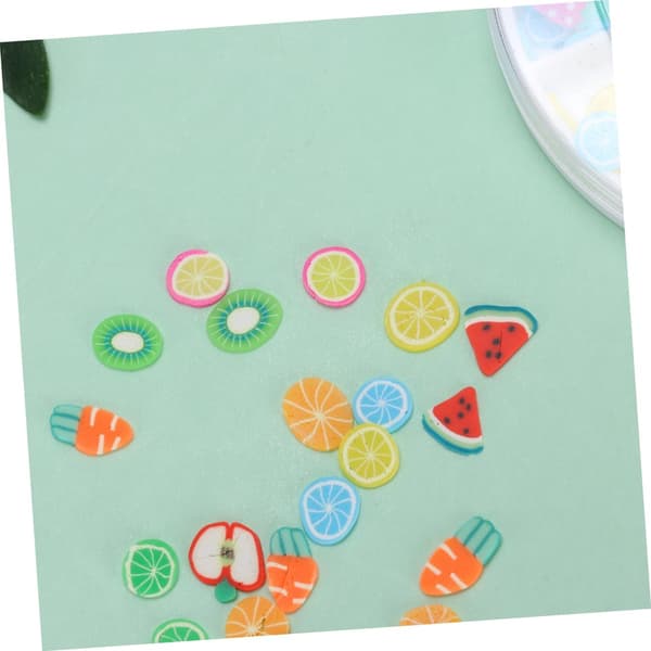 Polymer Clay Frugtskive Neglekunstpynt DIY Manicure Dekoration Tilbehør