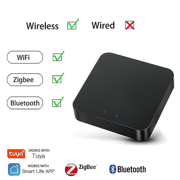 Tuya Zigbee Smart Gateway Hub Multi-modell Wifi Bluetooth Smart Hjem Smart Life Trådløs Fjernkontroll Multi-mode hub 4