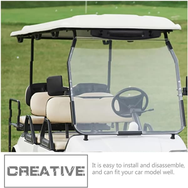 Golfbil Backspegel Bred Slitstark Konvex Spegel för Golfbana Fordon Central Montering Set