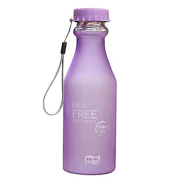 Scrub Bærbar Lækagesikker Vandflaske Cykling Sport Ubrækkelig 550ml Drikkflasker Purple