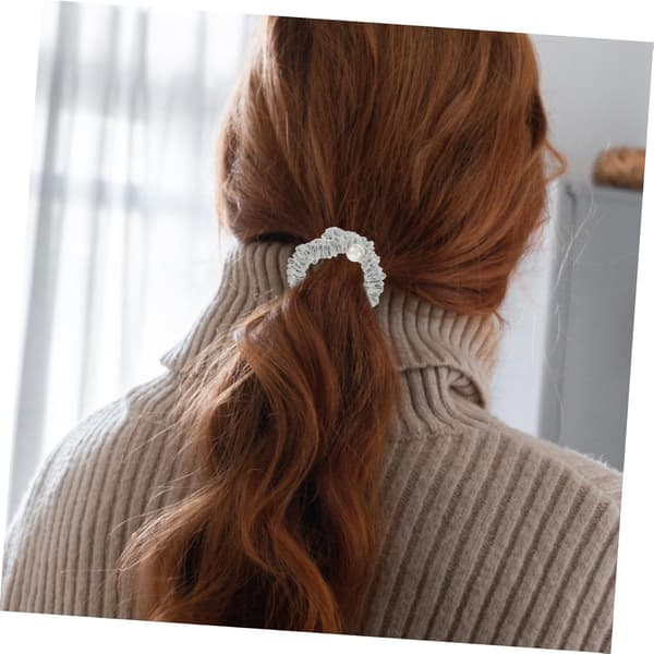 3 stk Boho Perle Hårstrikker Elastiske Hestehaleholdere for Jenter Kvinner Bryllup Hårtilbehør Tidløs Eleganse