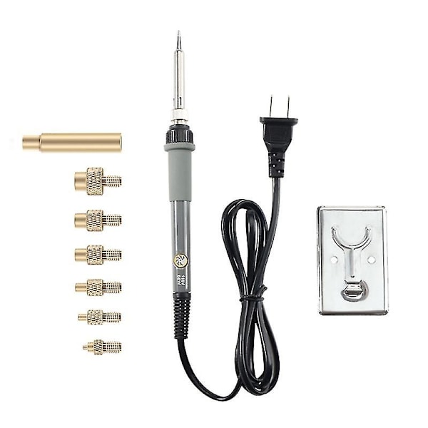 Värmeinsättningsmutter Järnspets Tråd Inbäddad Kit Värmeinsättningsverktyg För Plast US Plug