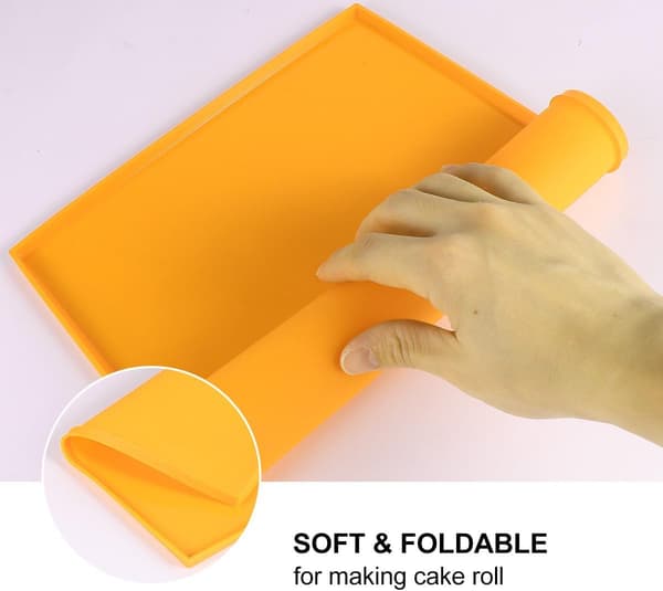 Non-Stick Silikone Kagerulle Måtte Bageplade med Dobbeltsidet Form