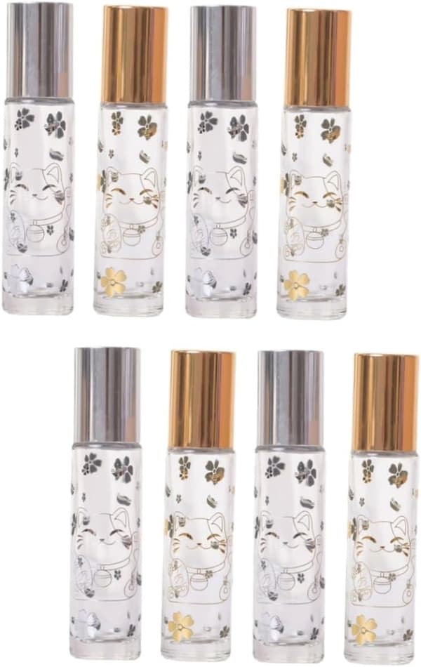 8 stk. multifunksjonelle glassflasker parfymeflaskebeholdere