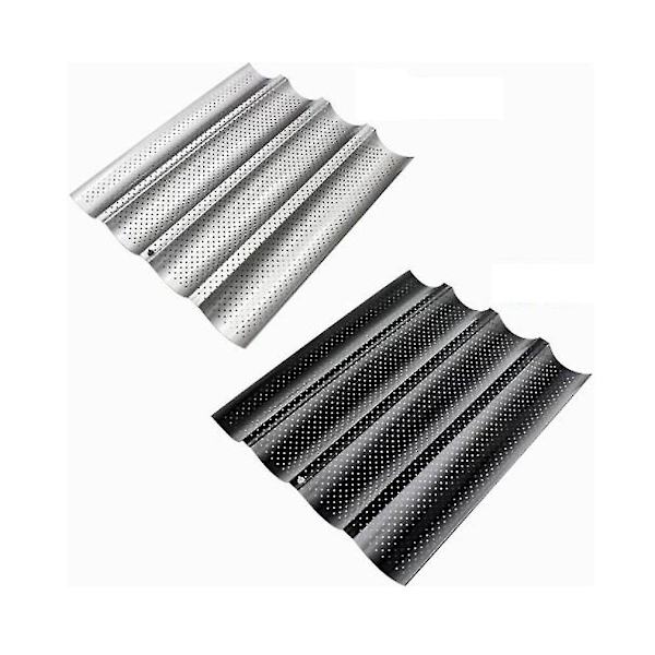 Non-stick Fransk Brødform 4 Slots Bølge Baguette Form