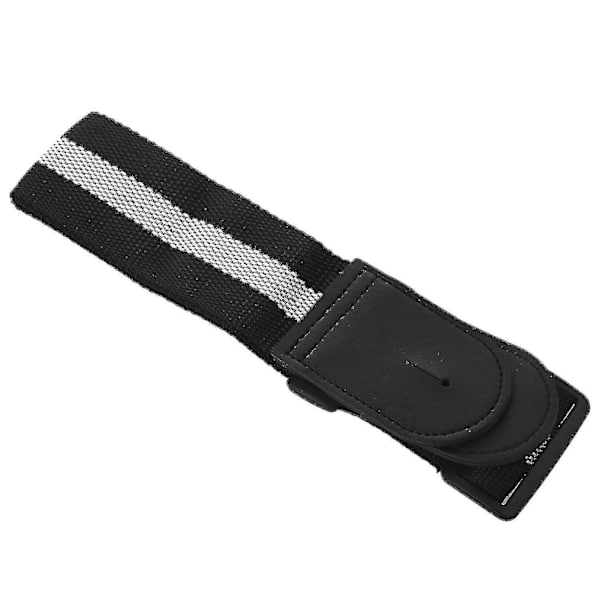 Justerbara Gitarrremmar Nylon Gitarrrem PU Läder Svart + Grå