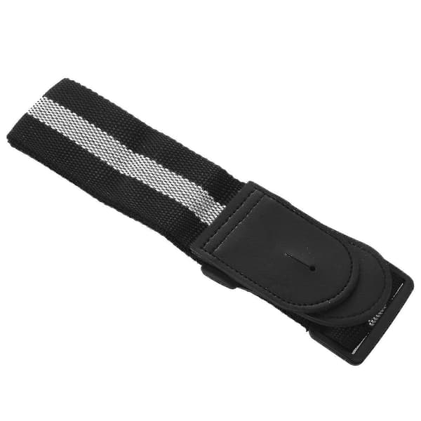 Justerbare Guitarremme Nylon Guitarrem PU Læder Sort + Grå