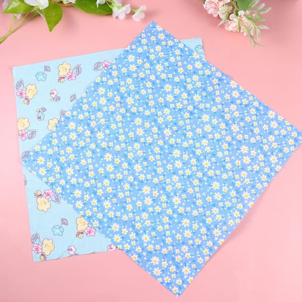 Gør-det-selv Patchwork Bomuldsstofsæt til Quiltning og Syning, 9 Stykker 50x50cm