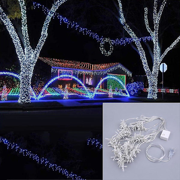 6m x 600LED Joulu- ja Hääverhovalot 16 Nauhaa